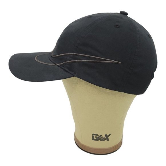 Nike Golf Strapback Cap Embroidered Swoosh Unisex Trucker Baseball Hat Black - Picture 9 of 12